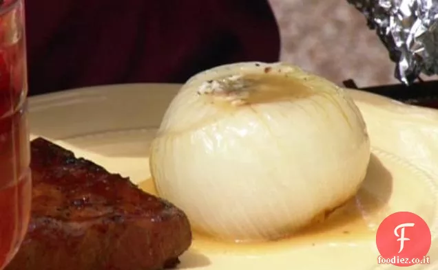 Cipolle Vidalia grigliate con burro di pancetta