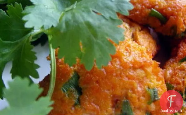 Frittelle di carote scalogno