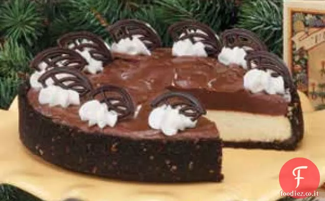 Cheesecake con mousse al cioccolato
