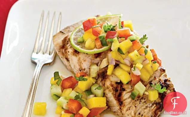 Mahimahi alla griglia con salsa di Mango