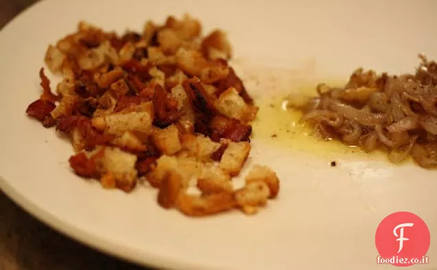 Orecchiette alla Carbonara Con Scalogno e Pomodorini Secchi