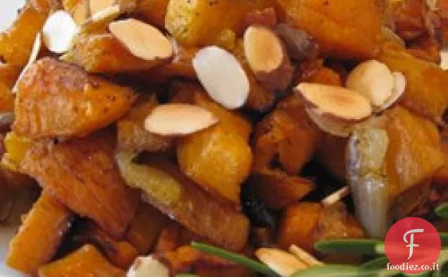 Patate dolci arrostite e cipolle