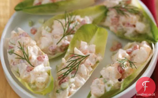 Insalata di gamberi su indivia