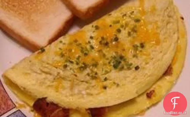 Frittata croccante di pancetta e cipolla dolce