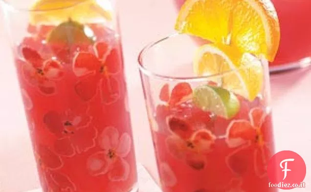 Punch al mirtillo rosso e arancia