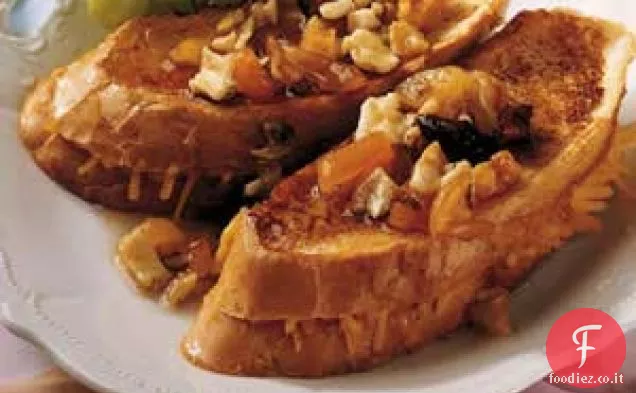 French Toast Cheddar Con Sciroppo Di Frutta Secca