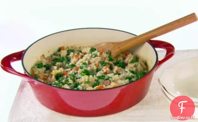 Risotto con pancetta e cavolo riccio
