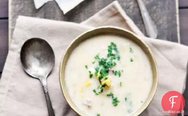 Zuppa di pollo e mais