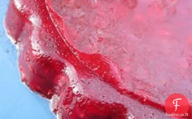 Stampo in gelatina di mirtillo rosso e lampone