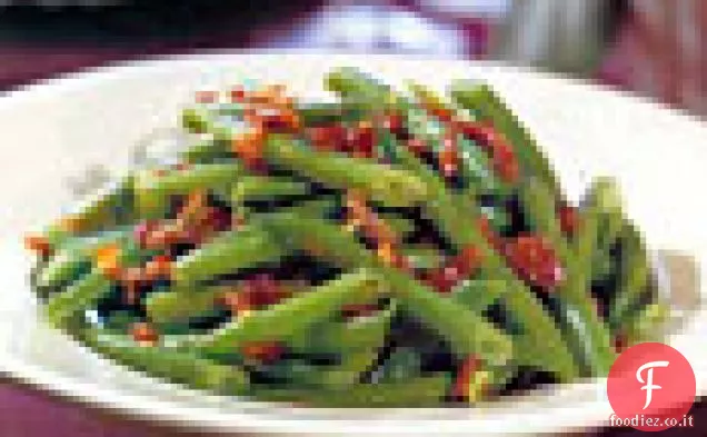 Fagiolini con Pancetta e Scalogno