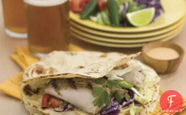 Tacos di pesce alla griglia con Chipotle Ranch