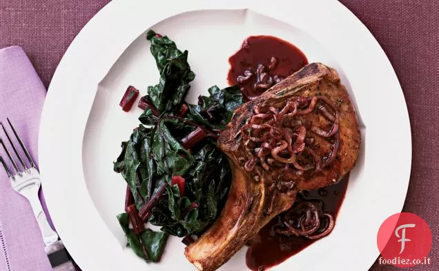 Braciole di maiale con scalogno