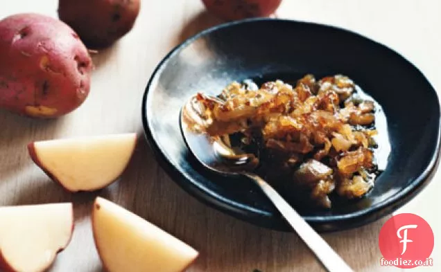 Purè di patate con scalogni caramellati