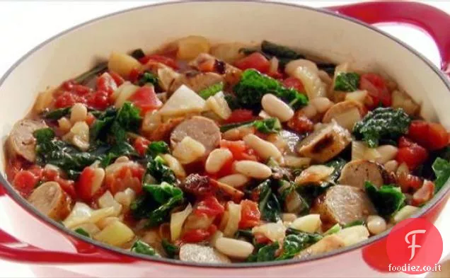 Spezzatino di fagioli cannellini e salsiccia