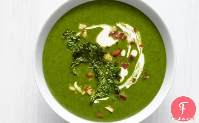 Zuppa di patate e cavoli con pancetta