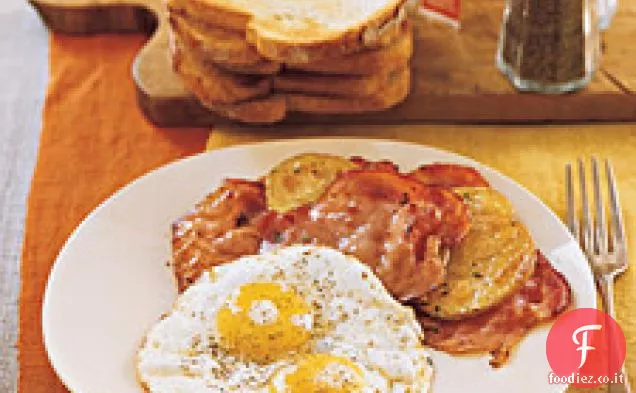 Pancetta irlandese con patate arrosto, scalogno e timo