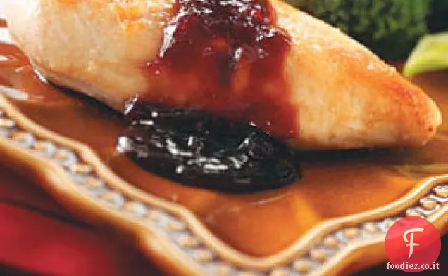 Pollo ai lamponi per due