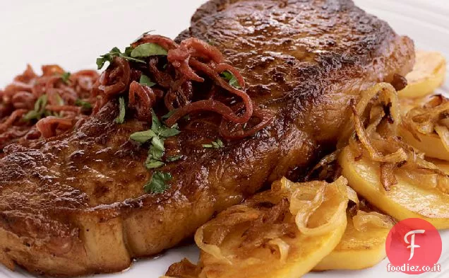 Bistecca con Scalogno e patate Lyonnaise