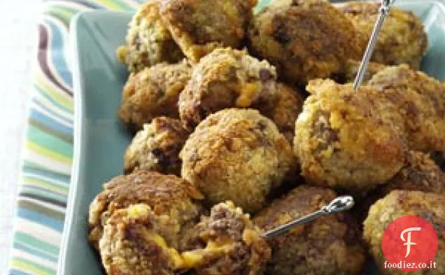 Palline Di Cheeseburger Con Pancetta