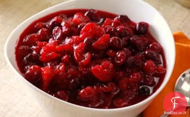 Salsa di mirtilli rossi e albicocche