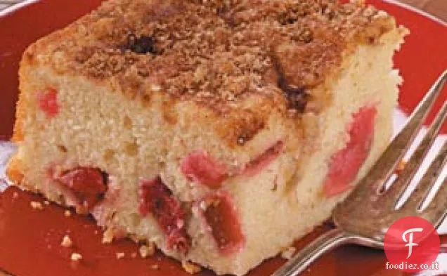 Torta al caffè al rabarbaro e latticello