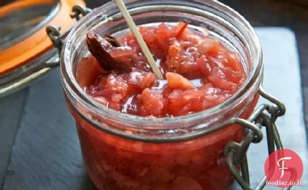 Chutney di lime, mandorle e fragole