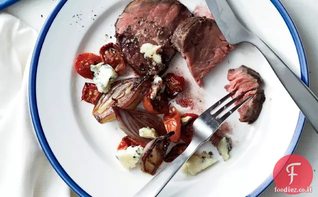 Filetto di manzo con Pomodori, scalogno e Maytag Blue