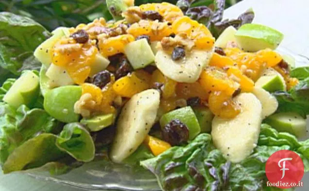 Insalata di frutta con salsa al miele