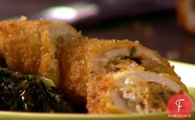 Involtini di pollo con chorizo e manchego