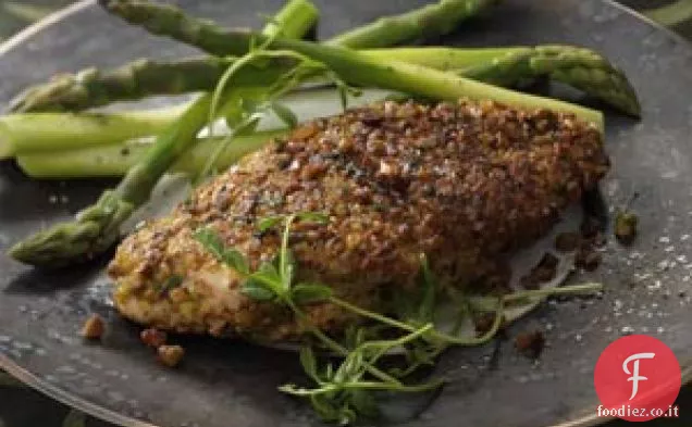 Petti di pollo in crosta di pistacchi