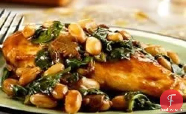 Pollo Al Balsamico Con Fagioli Bianchi E Spinaci