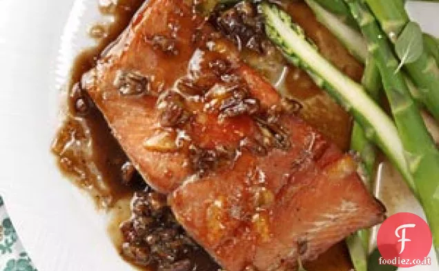 Salmone all'arancia e pecan