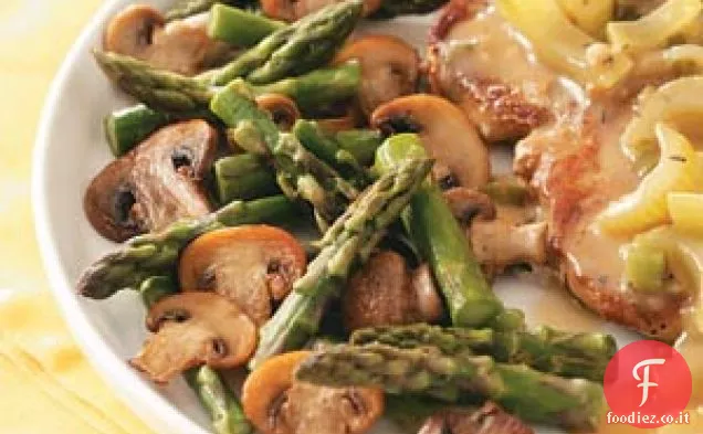 Asparagi con funghi