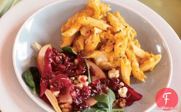 Pasta di scalogno e zucca arrosto