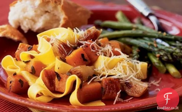 Pasta con Zucca Arrosto e Scalogno
