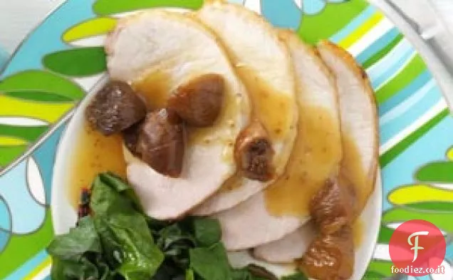 Lombo di maiale arrosto con salsa di fichi