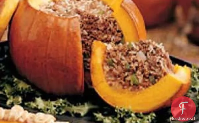 Cena con zucca ripiena