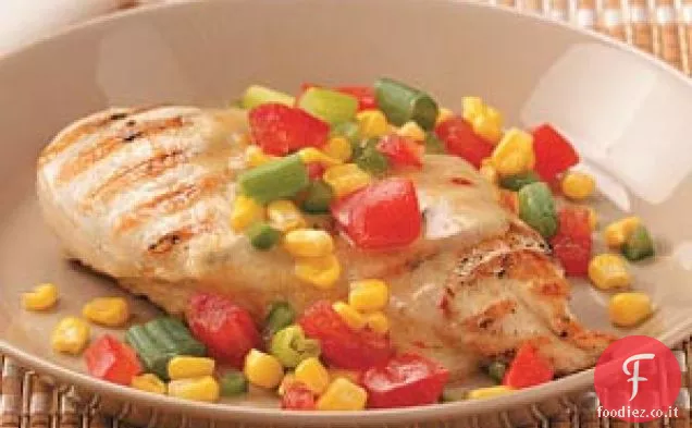 Pollo con salsa giardino per due