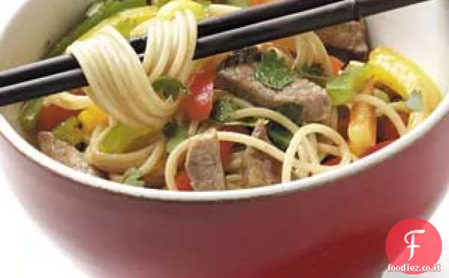 Maiale e peperoni asiatici
