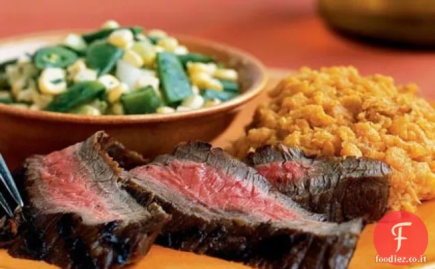 Bistecca di fianco Marinata con Scalogno e Pepe