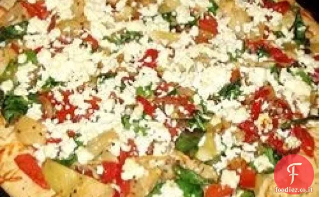 Pizza Peperoni, Cipolle e Feta