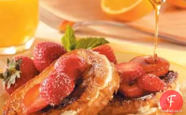 French toast con cheesecake alle fragole