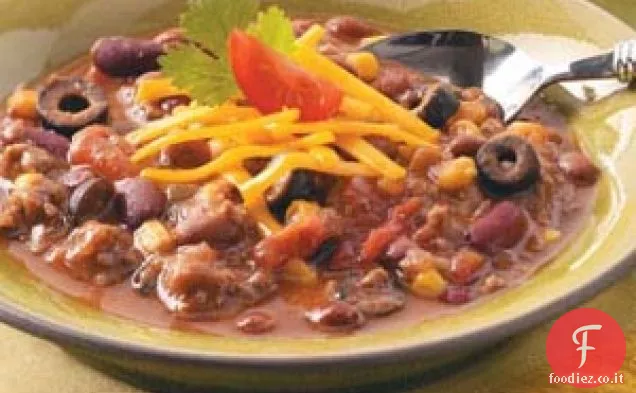 Chili di taco con tre fagioli