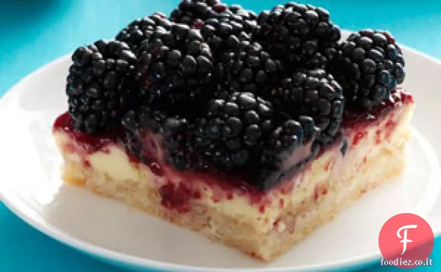 Barrette di cheesecake alle more