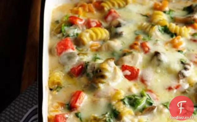 Pollo Fontina e pasta al forno