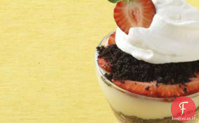 Parfait ai frutti di bosco e cioccolato bianco