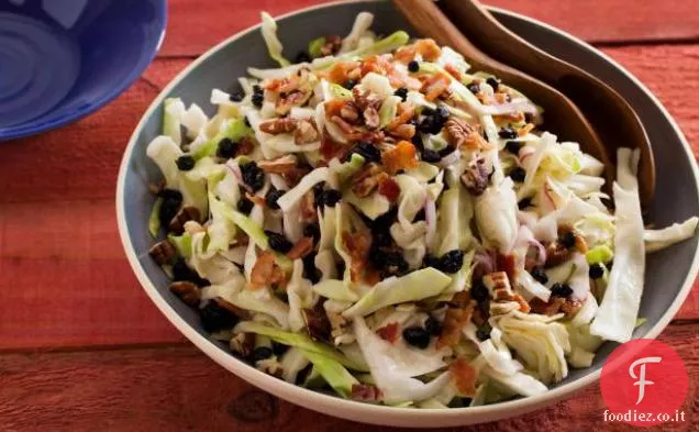 Insalata di cavolo cappuccio rossa, bianca e ai mirtilli