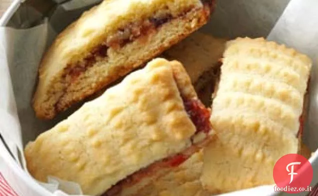 Biscotti spritz ripieni di frutta