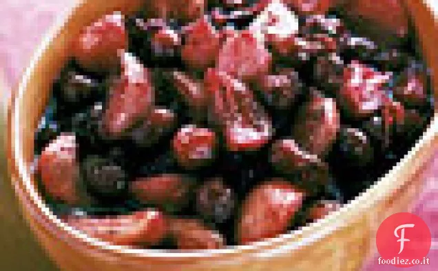 Salsa di mirtilli con scalogni arrostiti e porto