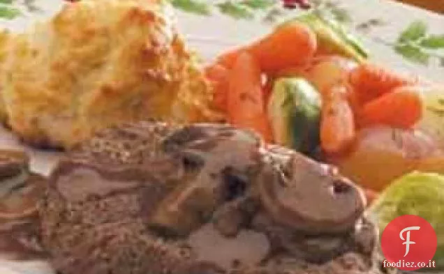 Filetto di manzo con salsa ai funghi